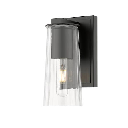 Z-Lite Titus 1 Light Wall Sconce, 4.5in. W x 9.5in. H, Matte Black 826-1S-MB